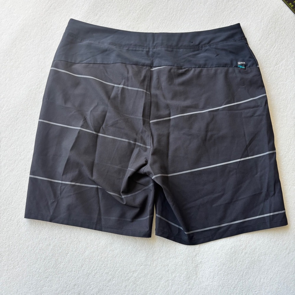 Hurley Board Shorts Mens Size S Black Striped Ripstop Swim Trunks MWS0005370 - Picture 9 of 10